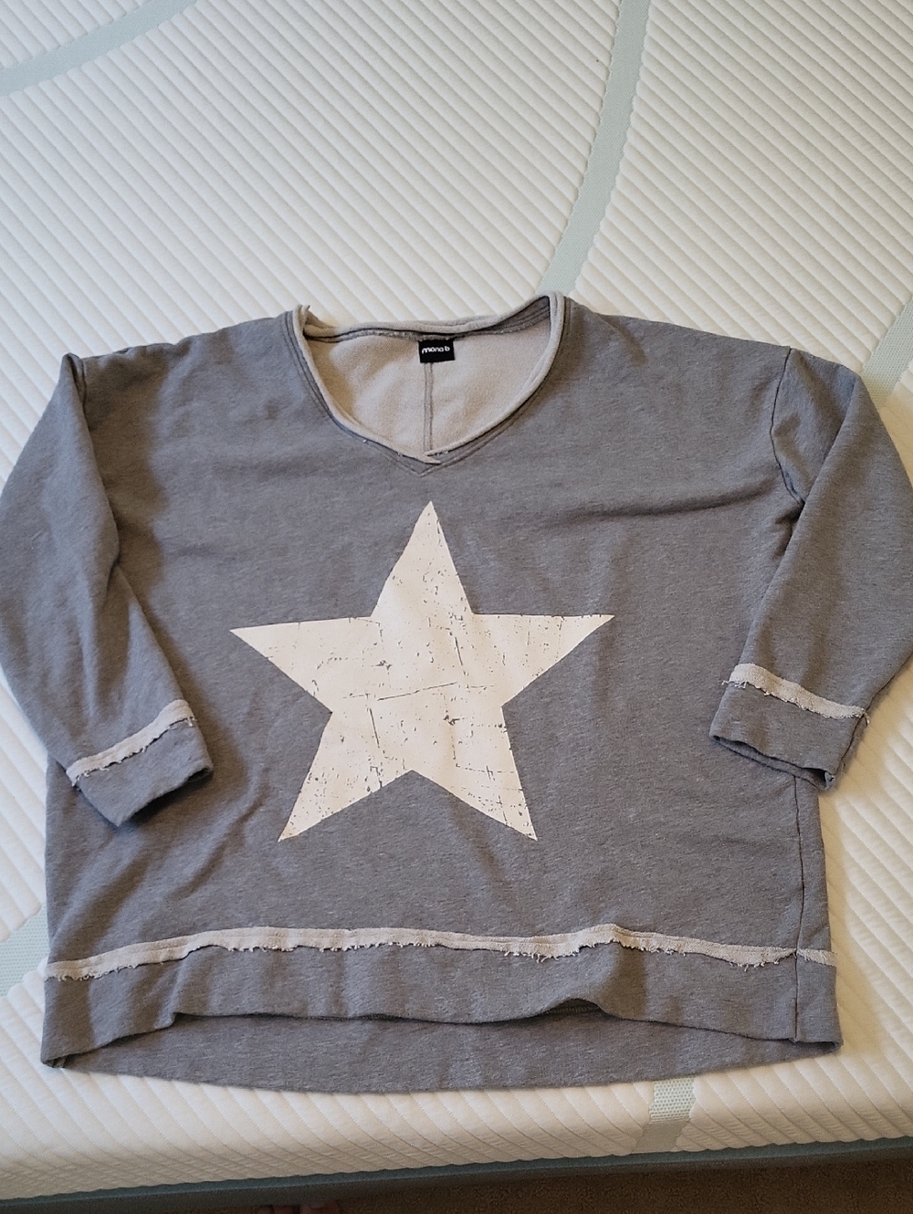 Mono B Gray Sweatshirt with White Star